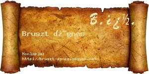 Bruszt Ágnes névjegykártya